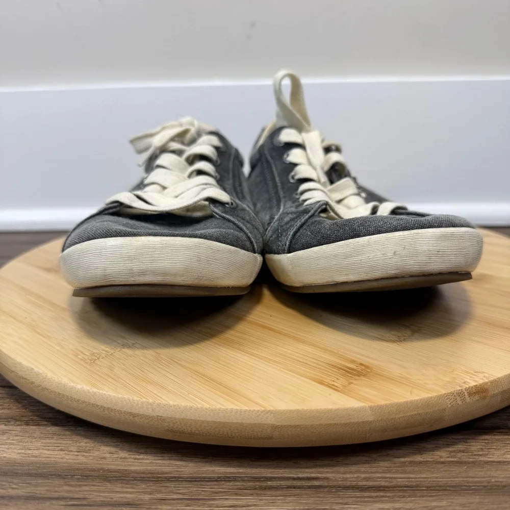Taos Star Sneaker Womens 9.5 Charcoal Gray Washed Canvas STA-12844 Boho Neutral